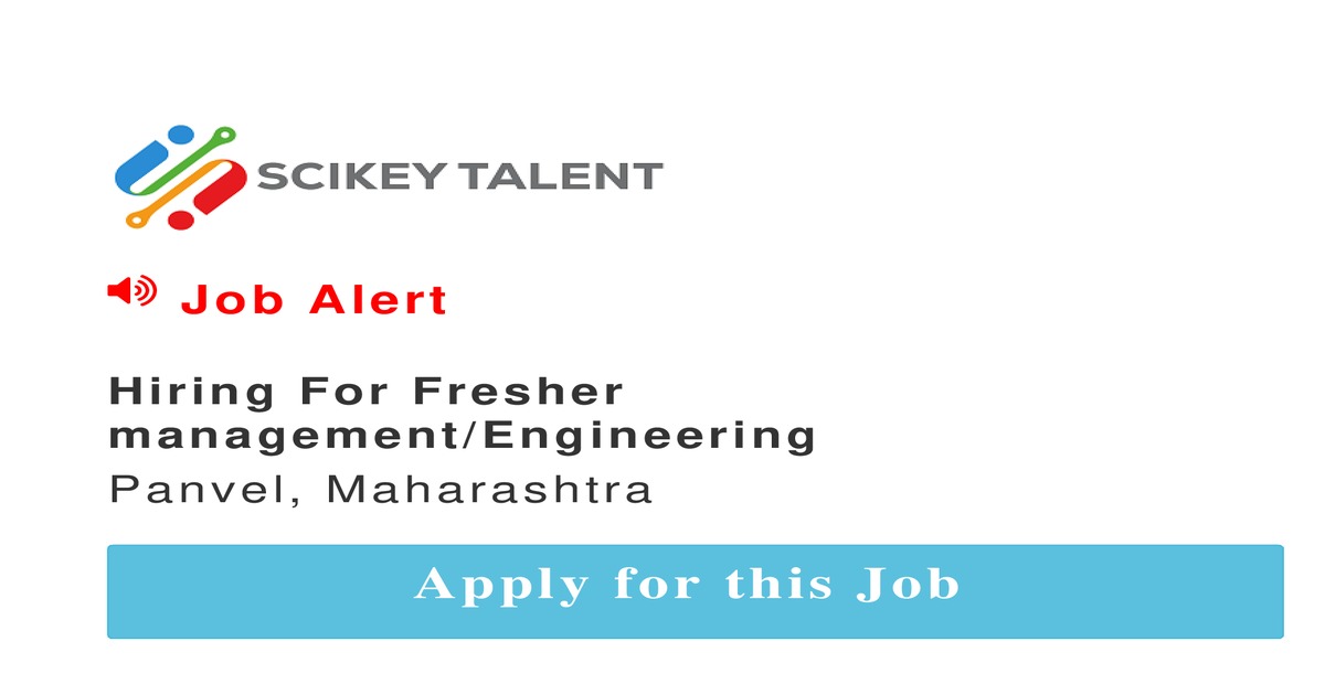 Hiring For Fresher management Engineering job In Panvel by Ethos